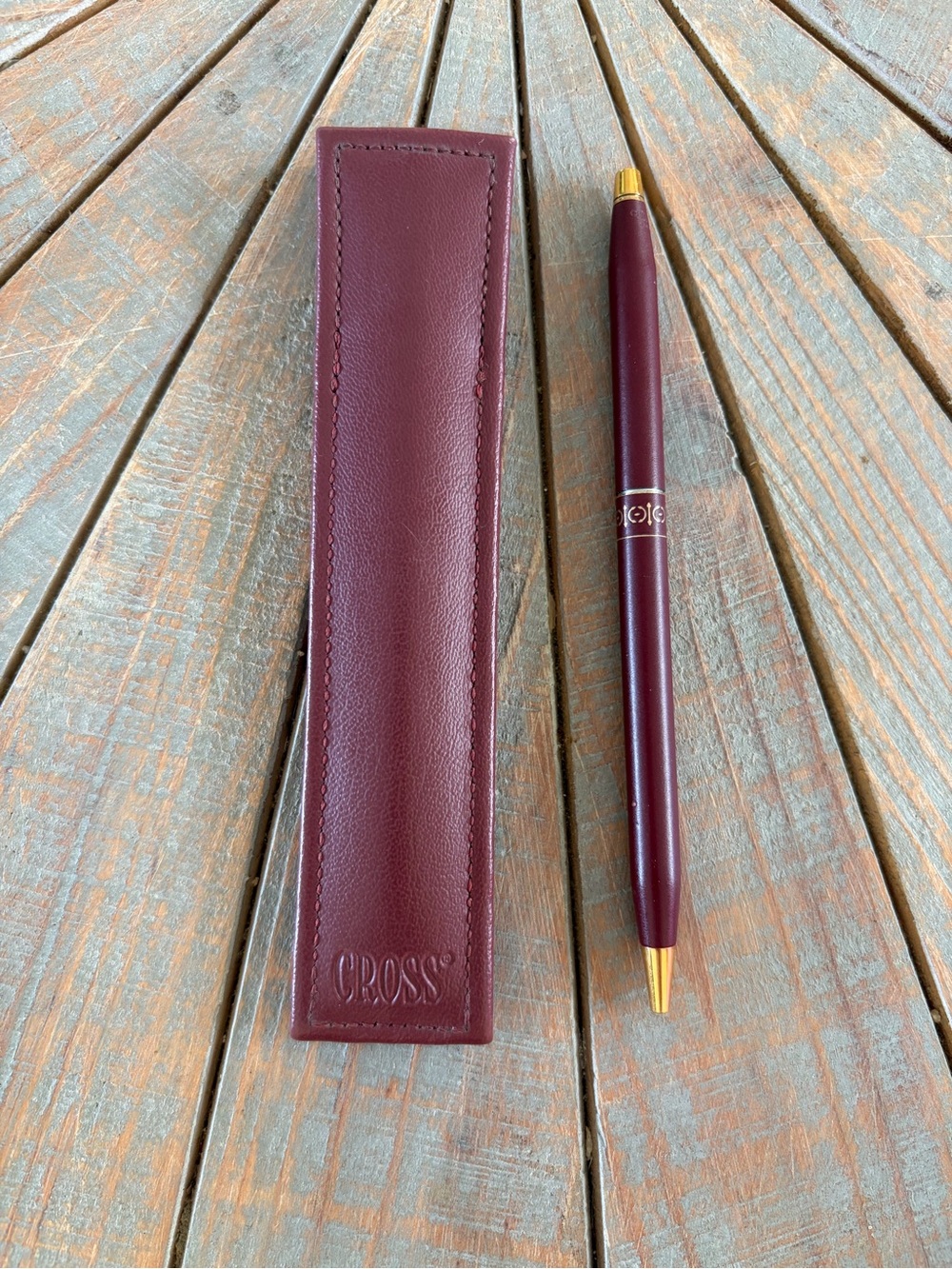 Cross Classic Century ballpoint pen and engraved pen case set